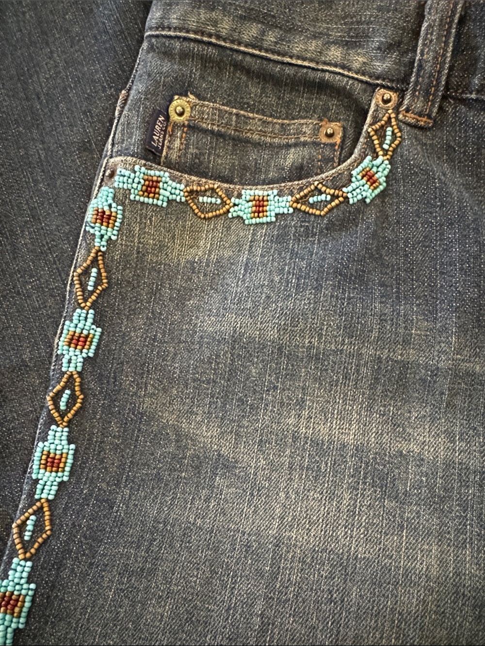 Ralph Lauren / Lauren Jeans Beaded Trim Women's Jeans